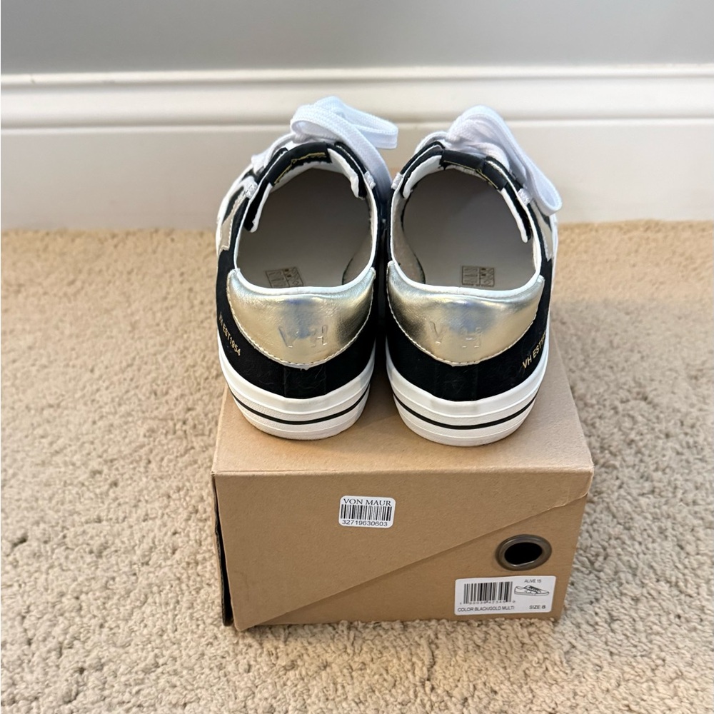 Vintage Havana Women’s Alive- Black Gold Multi Sneakers with Silver Star - Picture 5 of 9